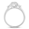 Thumbnail Image 2 of Diamond Engagement Ring 3/8 ct tw Round & Baguette 10K White Gold