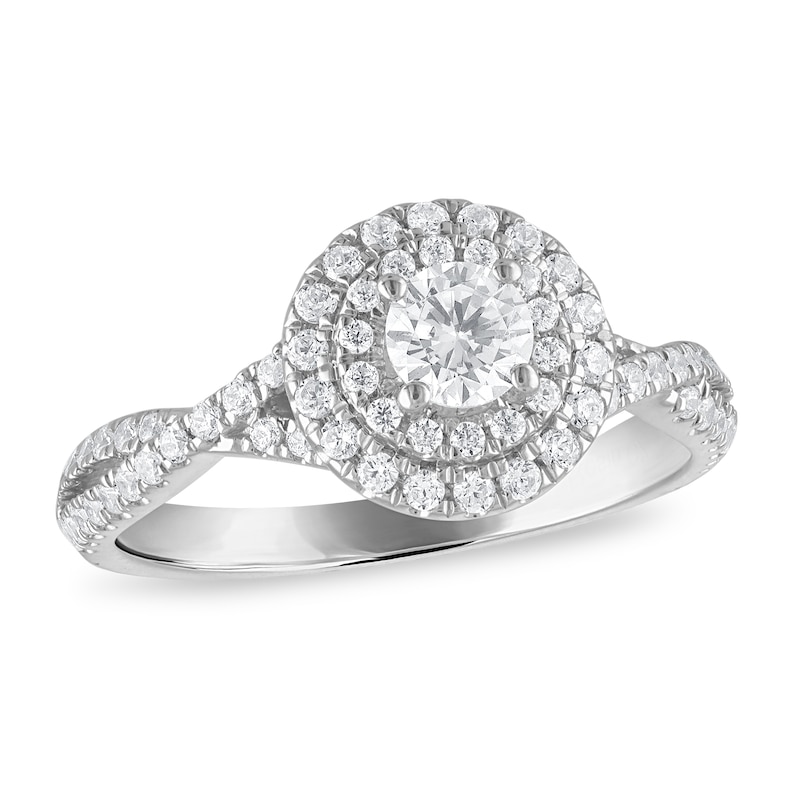 Diamond Engagement Ring 3/4 ct tw Round-cut 14K White Gold | Kay