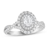 Thumbnail Image 0 of Diamond Enagagment Ring 3/4 ct tw Oval & Round-cut in 14K White Gold