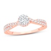 Thumbnail Image 1 of Diamond Engagement Ring 3/4 ct tw Round-cut 14K Rose Gold