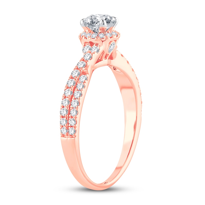 Main Image 2 of Diamond Engagement Ring 3/4 ct tw Round-cut 14K Rose Gold