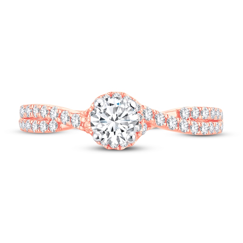 Main Image 3 of Diamond Engagement Ring 3/4 ct tw Round-cut 14K Rose Gold