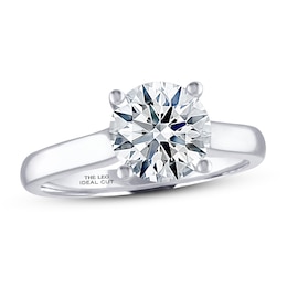 THE LEO Ideal Cut Diamond Solitaire Engagement Ring 2 ct tw 14K White Gold