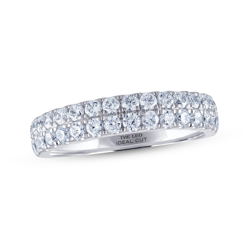 Main Image 1 of THE LEO Ideal Cut Diamond Anniversary Ring 1 ct tw 14K White Gold