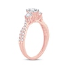 Thumbnail Image 2 of Memories Moments Magic Diamond Engagement Ring 1 ct tw Pear & Round 14K Rose Gold