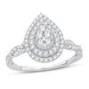 Thumbnail Image 1 of Multi-Diamond Engagement Ring 1/2 ct tw Round-cut 10K White Gold