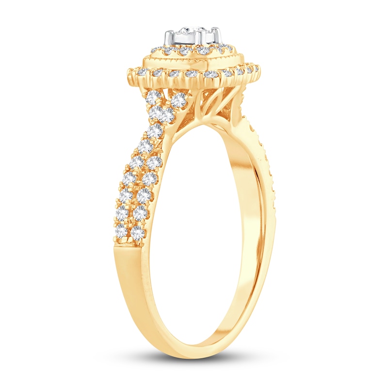 Main Image 2 of Now + Forever Diamond Engagement Ring 1/2 ct tw Round-cut 10K Yellow Gold