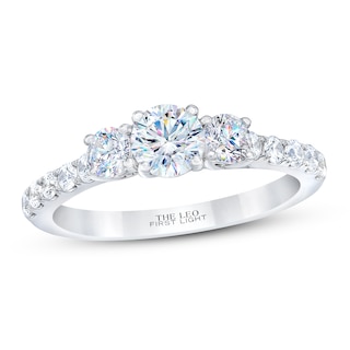 Light Heart® Lab Grown Diamond Three-Stone Engagement Ring