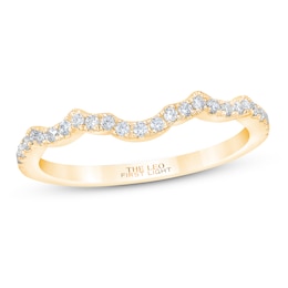 THE LEO First Light Diamond Wedding Band 1/5 ct tw Round-cut 14K Yellow Gold