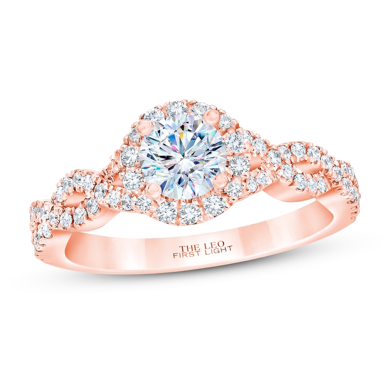 Main Image 1 of THE LEO First Light Diamond Engagement Ring 7/8 ct tw 14K Rose Gold