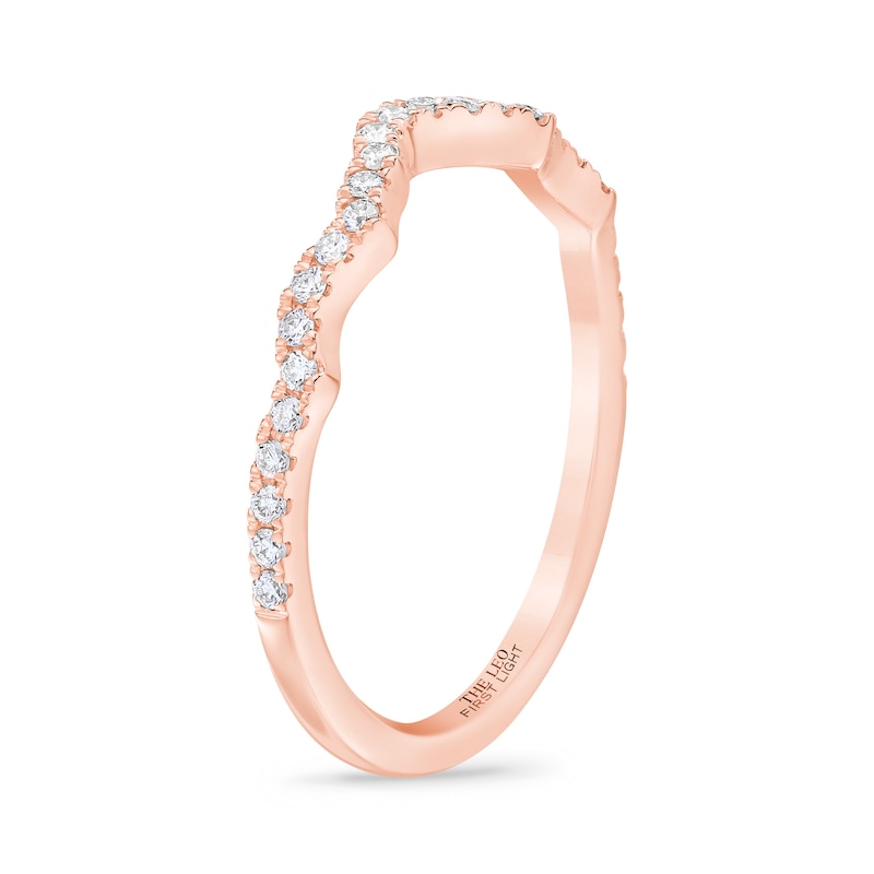 Main Image 2 of THE LEO First Light Diamond Wedding Band 1/5 ct tw Round-cut 14K Rose Gold