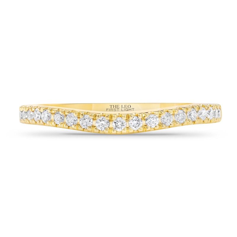 Main Image 3 of THE LEO First Light Diamond Wedding Band 1/4 ct tw Round-cut 14K Yellow Gold