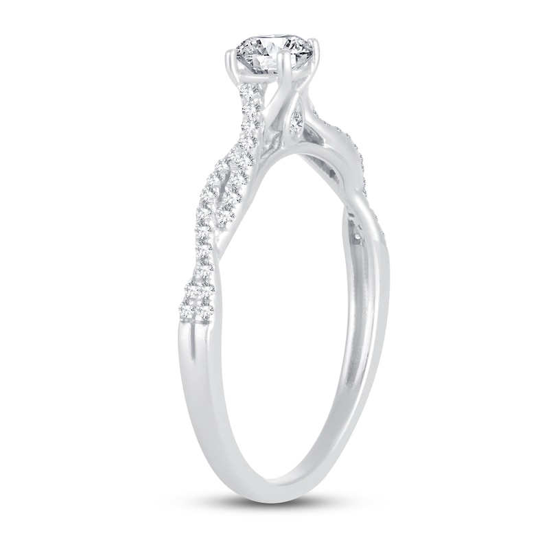 Diamond Engagement Ring 1/2 ct tw Round-cut 14K White Gold