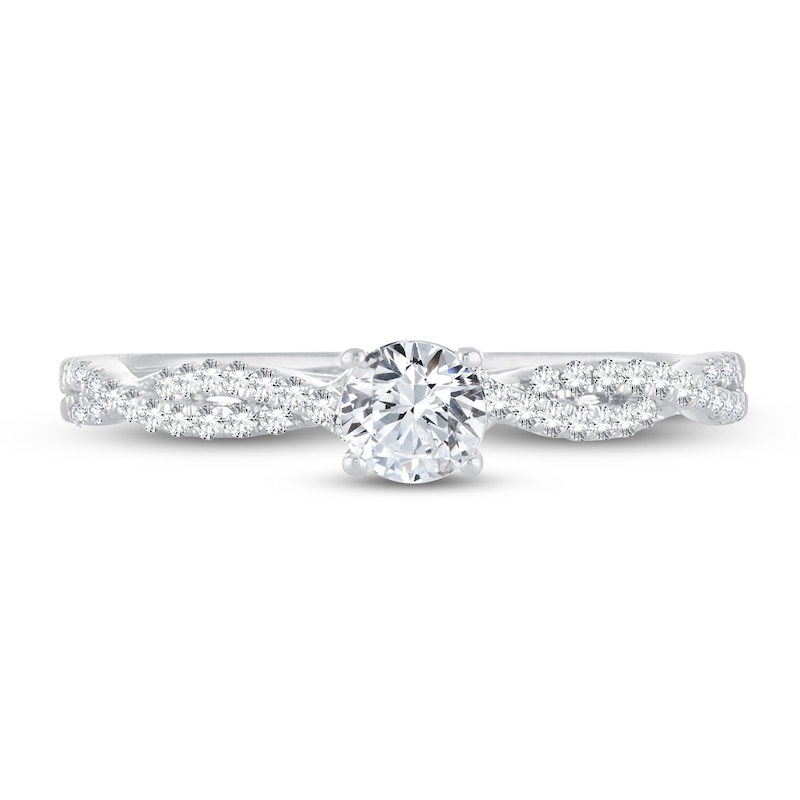 Diamond Engagement Ring 1/2 ct tw Round-cut 14K White Gold