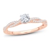 Thumbnail Image 1 of Diamond Engagement Ring 1/2 ct tw Round-cut 14K Rose Gold