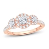 Thumbnail Image 1 of Memories Moments Magic 3-Stone Diamond Engagement Ring 1 ct tw Round-cut 14K Rose Gold