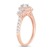 Thumbnail Image 2 of Memories Moments Magic 3-Stone Diamond Engagement Ring 1 ct tw Round-cut 14K Rose Gold