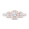 Thumbnail Image 3 of Memories Moments Magic 3-Stone Diamond Engagement Ring 1 ct tw Round-cut 14K Rose Gold