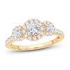 Thumbnail Image 1 of Memories Moments Magic 3-Stone Diamond Engagement Ring 1 ct tw Round-cut 14K Yellow Gold