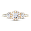 Thumbnail Image 3 of Memories Moments Magic 3-Stone Diamond Engagement Ring 1 ct tw Round-cut 14K Yellow Gold