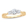 Thumbnail Image 1 of Memories Moments Magic 3-Stone Diamond Engagement Ring 3/4 ct tw Round-cut 14K Yellow Gold