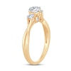 Thumbnail Image 2 of Memories Moments Magic 3-Stone Diamond Engagement Ring 3/4 ct tw Round-cut 14K Yellow Gold