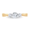 Thumbnail Image 3 of Memories Moments Magic 3-Stone Diamond Engagement Ring 3/4 ct tw Round-cut 14K Yellow Gold