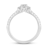 Thumbnail Image 2 of 3-Stone Diamond Engagement Ring 1/2 ct tw Princess & Round 14K White Gold