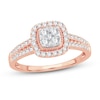 Thumbnail Image 0 of Multi-Diamond Engagement Ring 1/2 ct tw Round-cut 10K Rose Gold