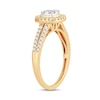 Thumbnail Image 2 of Multi-Diamond Engagement Ring 1/2 ct tw Round-cut 10K Yellow Gold