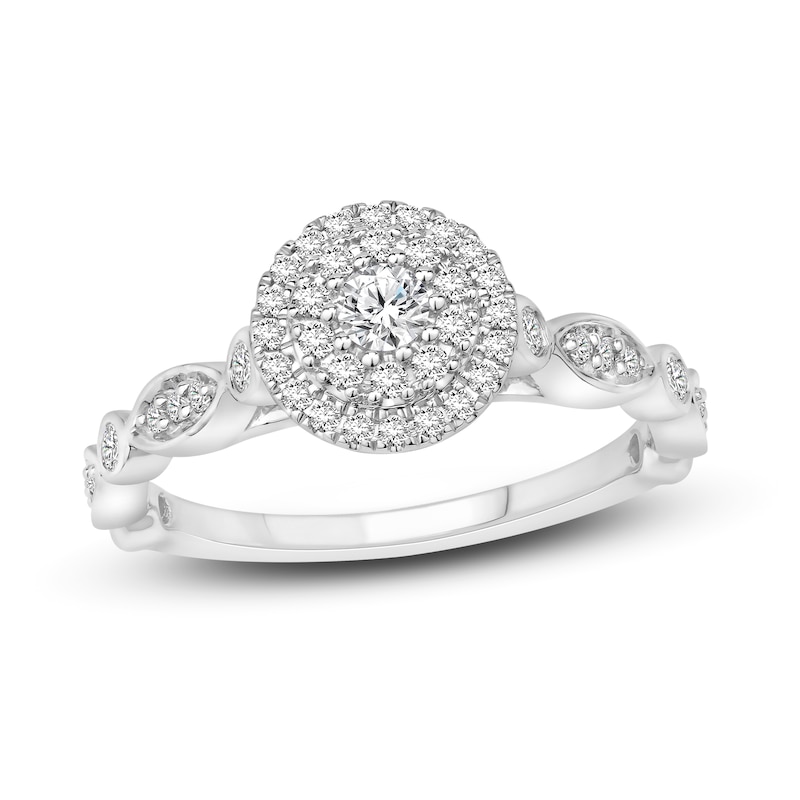 Main Image 1 of Now + Forever Diamond Engagement Ring 1/2 ct tw Round-Cut 10K White Gold