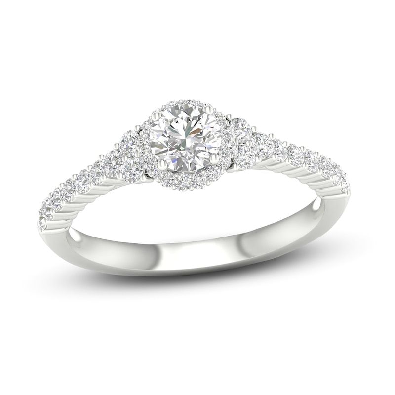 Main Image 1 of Diamond Engagement Ring 3/4 ct tw Round-cut 14K White Gold