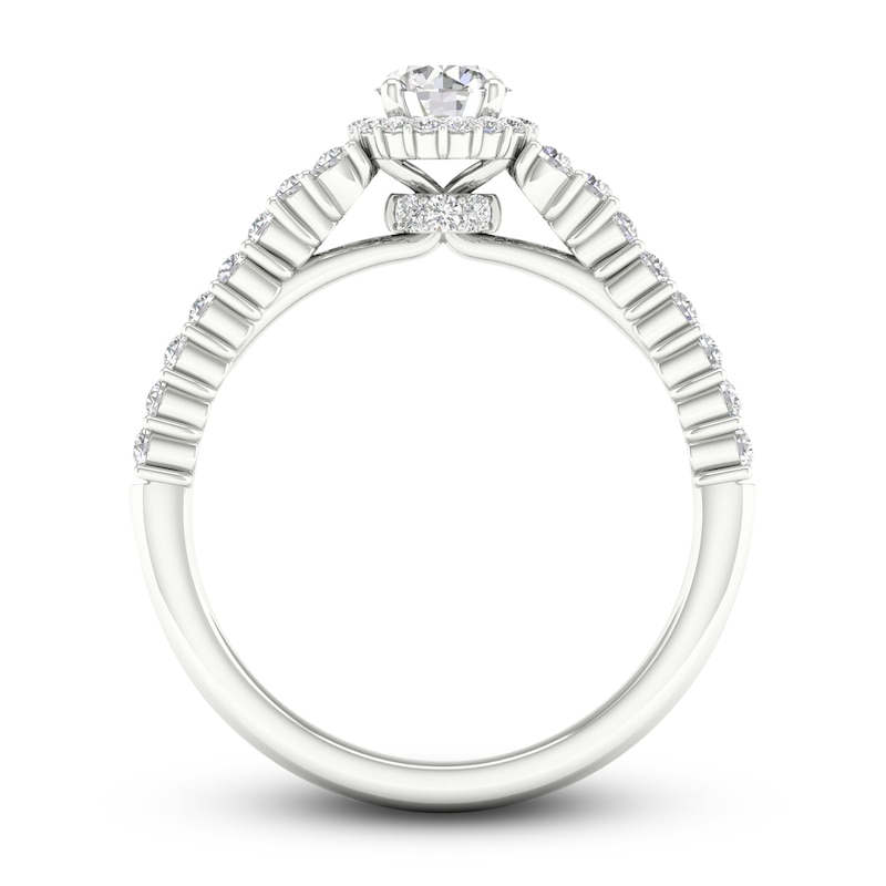 Main Image 4 of Diamond Engagement Ring 3/4 ct tw Round-cut 14K White Gold