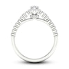 Thumbnail Image 4 of Diamond Engagement Ring 3/4 ct tw Oval & Round-Cut 14K White Gold