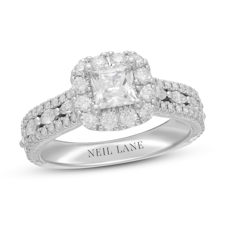 Main Image 1 of Neil Lane Premiere Diamond Engagement Ring 1-5/8 ct tw Princess/Marquise/Round 14K White Gold