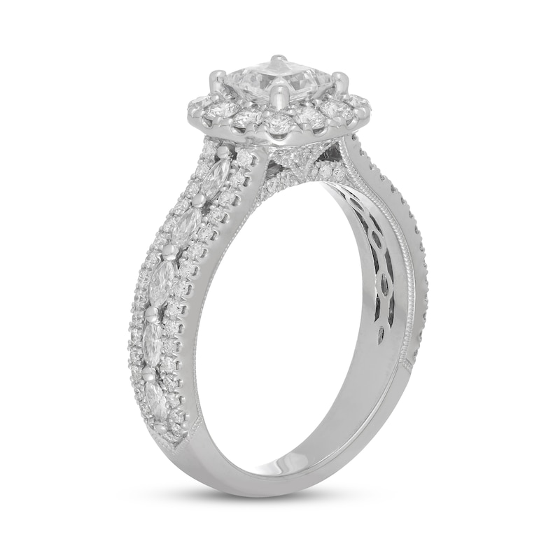 Main Image 2 of Neil Lane Premiere Diamond Engagement Ring 1-5/8 ct tw Princess/Marquise/Round 14K White Gold