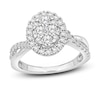 Thumbnail Image 1 of Multi-Diamond Engagement Ring 1 ct tw Round-cut 14K White Gold