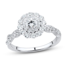 Now + Forever Diamond Engagement Ring 1 ct tw Round-cut 14K White Gold