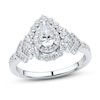 Thumbnail Image 1 of Now + Forever Diamond Engagement Ring 3/4 ct tw Pear & Round 14K White Gold