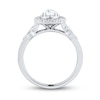 Thumbnail Image 3 of Diamond Engagement Ring 3/4 ct tw Pear & Round 14K White Gold