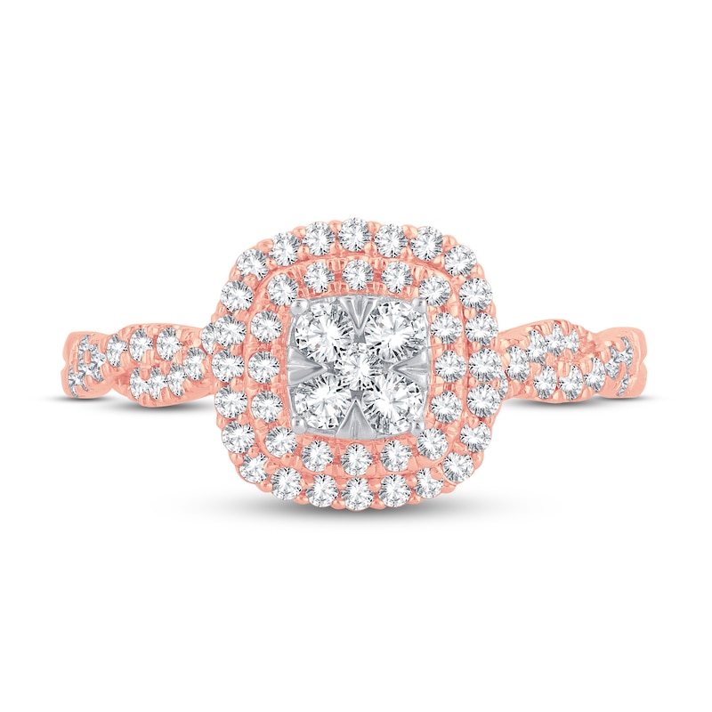 Diamond Engagement Ring 1/2 ct tw Round-cut 10K Rose Gold | Kay