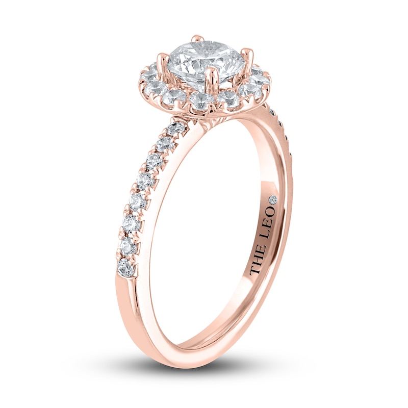 Main Image 2 of THE LEO Diamond Engagement Ring 1-1/8 ct tw Round-cut 14K Rose Gold