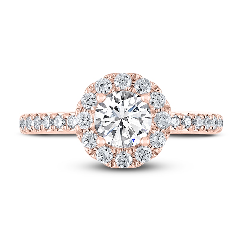 Main Image 3 of THE LEO Diamond Engagement Ring 1-1/8 ct tw Round-cut 14K Rose Gold