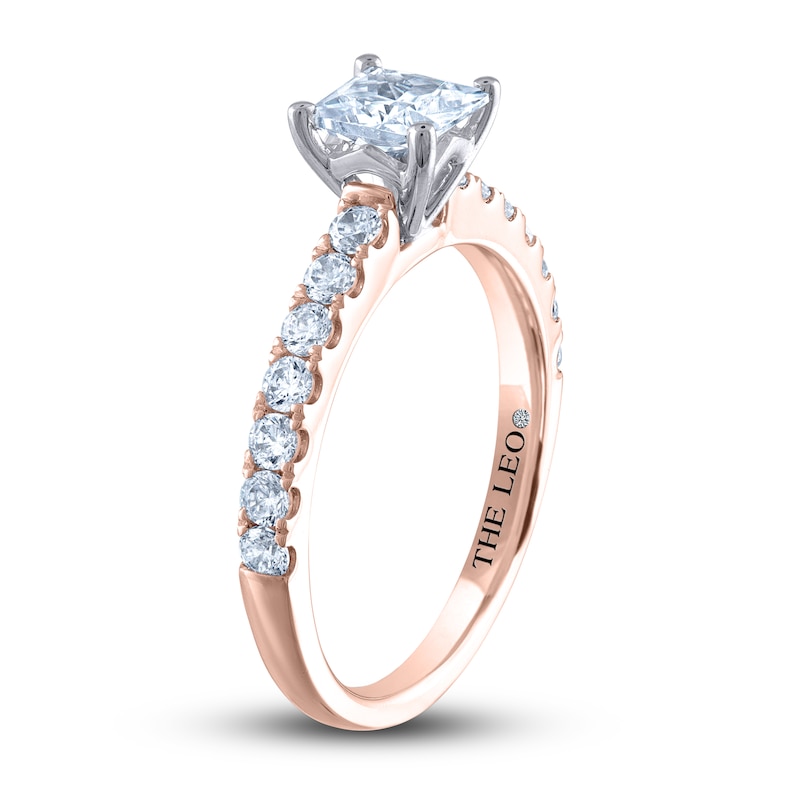 Main Image 2 of THE LEO Diamond Engagement Ring 1-3/8 ct tw Princess & Round-cut 14K Rose Gold