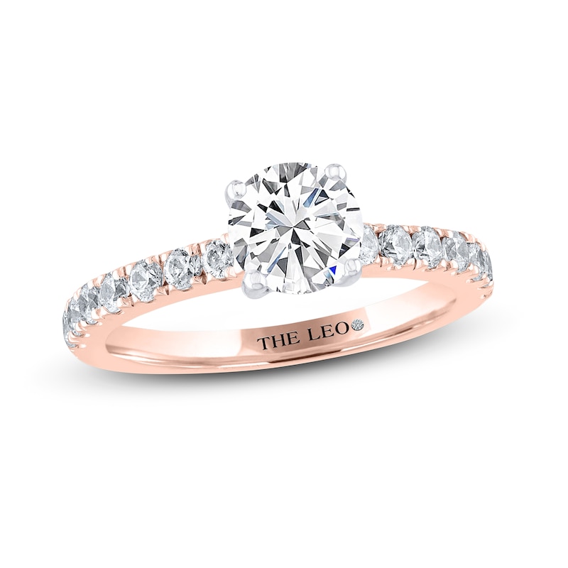 Main Image 1 of THE LEO Diamond Engagement Ring 1-3/8 ct tw Round-cut 14K Rose Gold