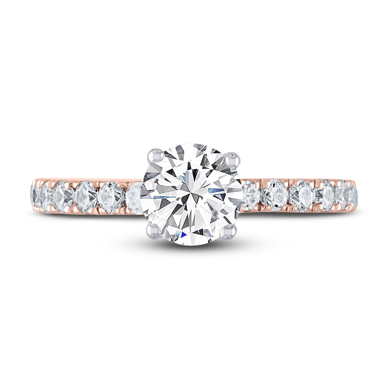 Main Image 3 of THE LEO Diamond Engagement Ring 1-3/8 ct tw Round-cut 14K Rose Gold