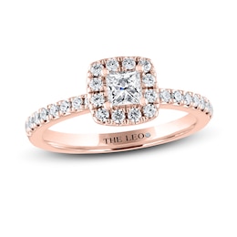 THE LEO Diamond Engagement Ring 5/8 ct tw Princess & Round-cut 14K Rose Gold