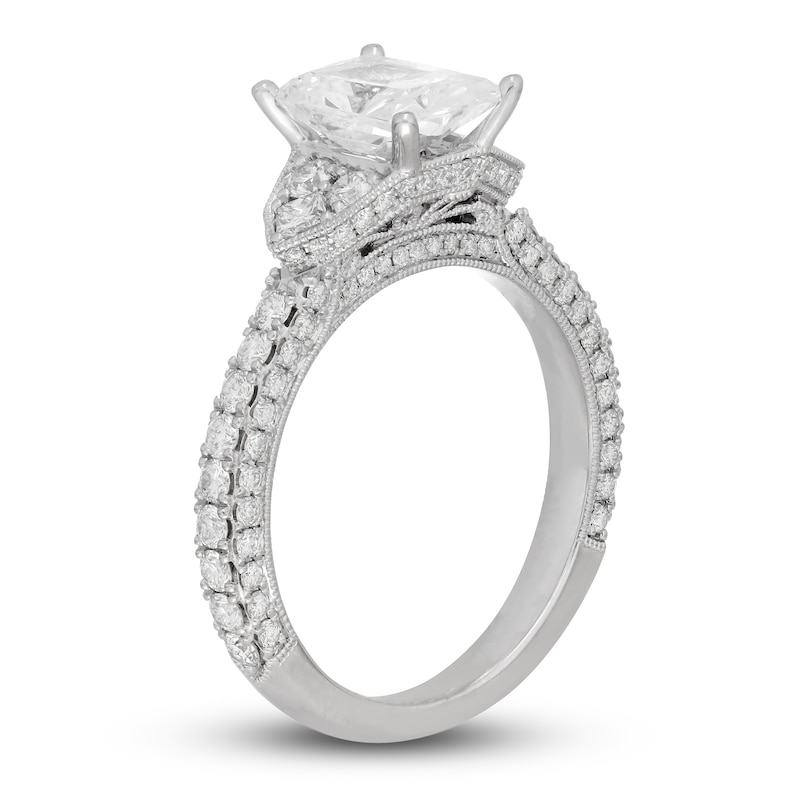 Main Image 2 of Neil Lane Premiere Diamond Engagement Ring 2-3/8 ct tw Radiant/Round/Princess 14K White Gold