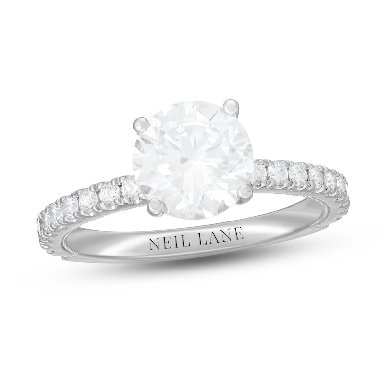 Neil Lane Round-cut Diamond Engagement Ring 2-3/8 ct tw 14K White Gold ...