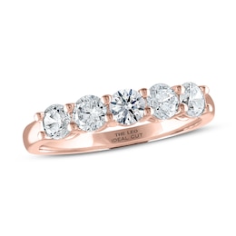 THE LEO Ideal Cut Diamond Anniversary Ring 1 ct tw 14K Rose Gold